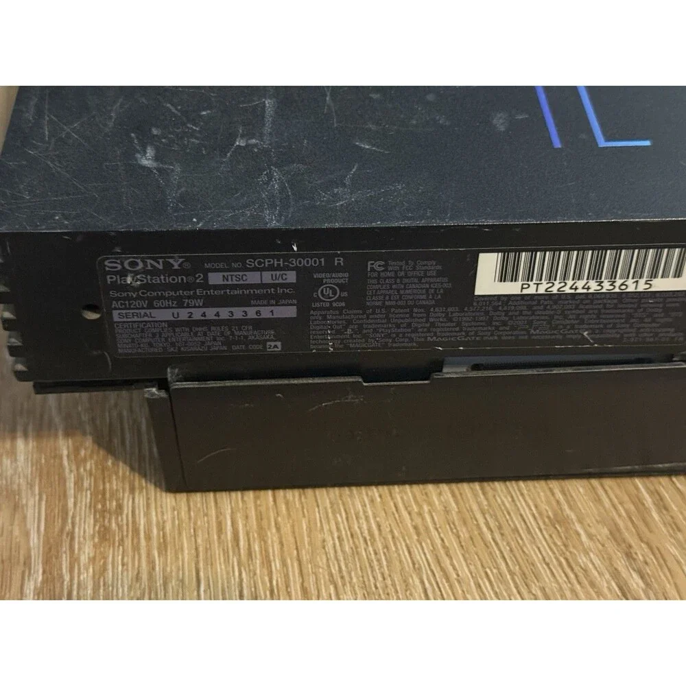 Sony PlayStation 2 PS2 SPCH-30001 Slim Black Console Only For Parts